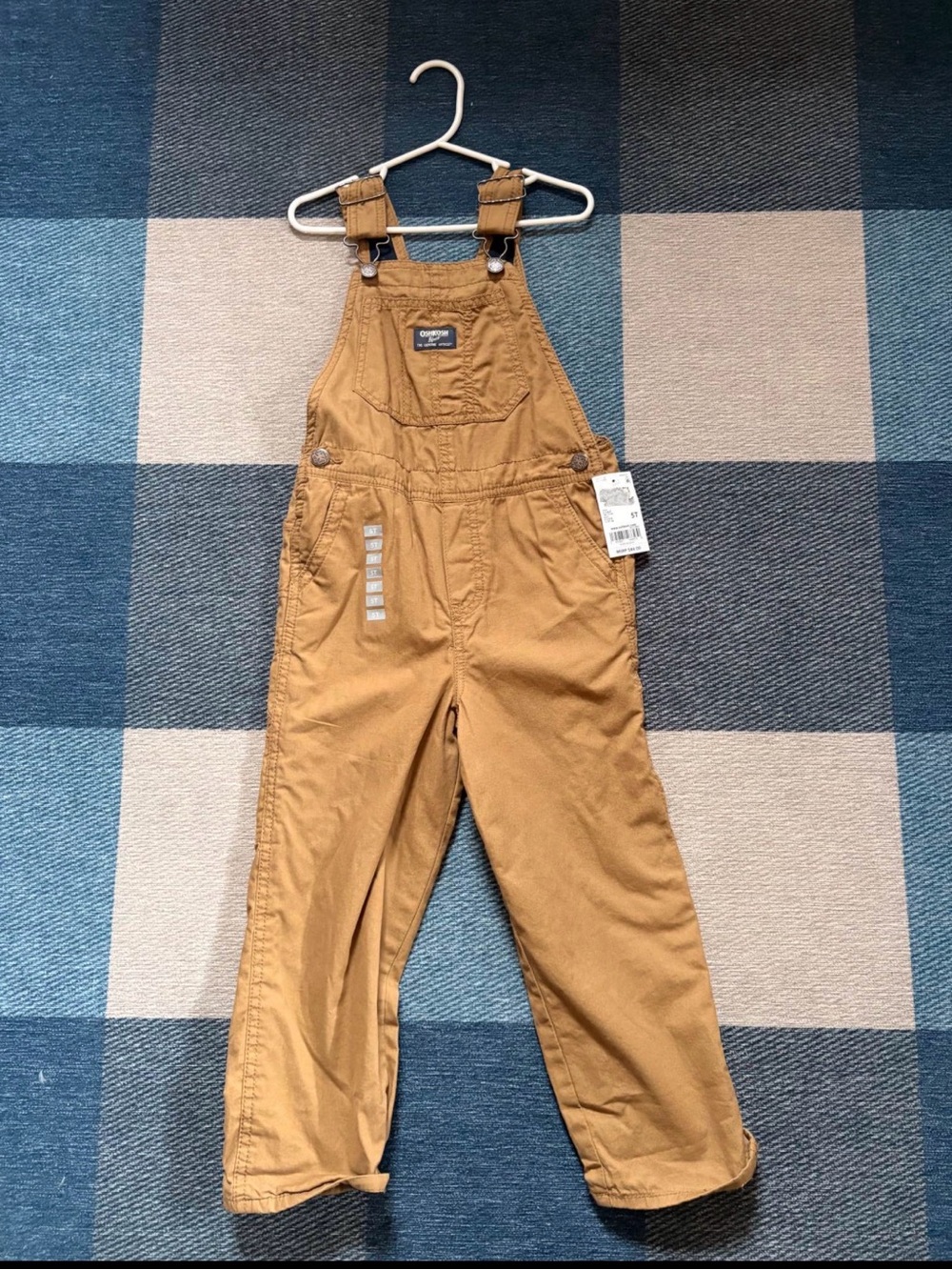 OshKosh B'gosh Tan Kids' Bib Overalls